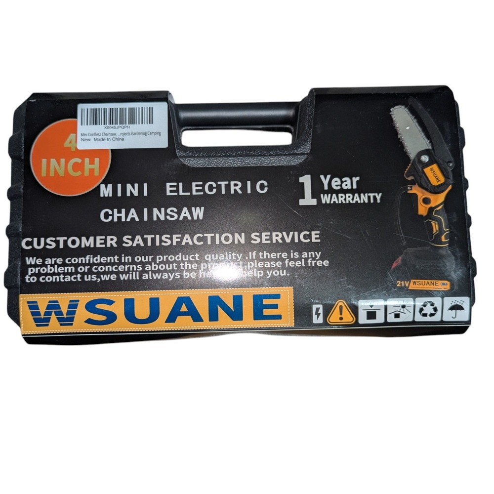 Wsuane 4" Mini Electric Chainsaw 21V 2000mah Kit - Picture 2 of 8